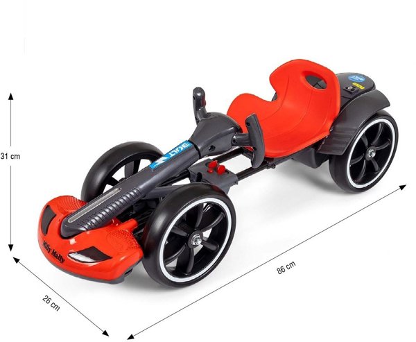 Milly Mally Milly Mally Pojazd na akumulator Gokart Bolt Red EDUKAMP