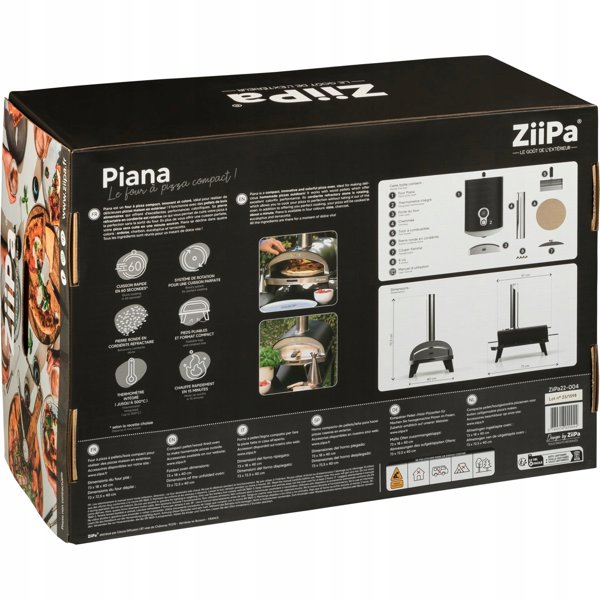 Mini piekarnik ZiiPa Piana Pellet Pizza Oven Ardoise