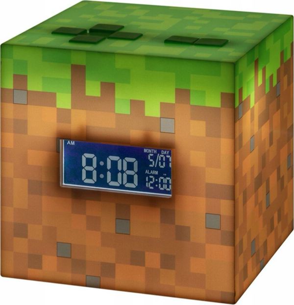 Minecraft Ψηφιακό Ξυπνητήρι Grass Block με Φωτισμό 8387599 - Επίσημο Προϊόν