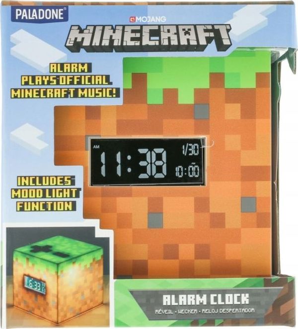 Minecraft Ψηφιακό Ξυπνητήρι Grass Block με Φωτισμό 8387599 - Επίσημο Προϊόν