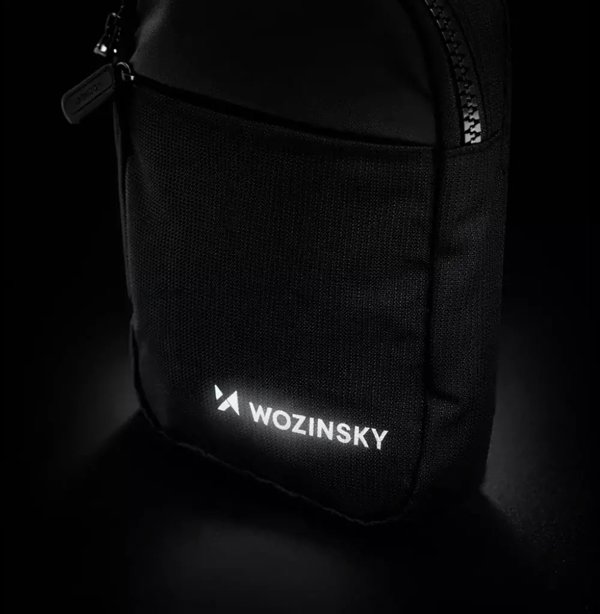 Wozinsky Mini Τσαντάκι Ώμου WMS-W1 Αδιάβροχο Διπλού Χώρου Μαύρο