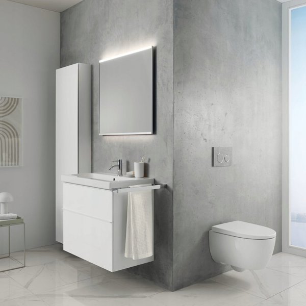Geberit iCon Λεκάνη 49cm TurboFlush 503.048.00.8 με KeraTect και Καπάκι Αργού Κλεισίματος