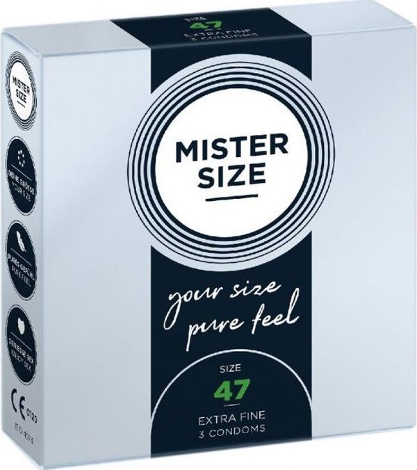 Mister Size Mister Size Condoms prezerwatywy dopasowane do rozmiaru 47mm 3szt.