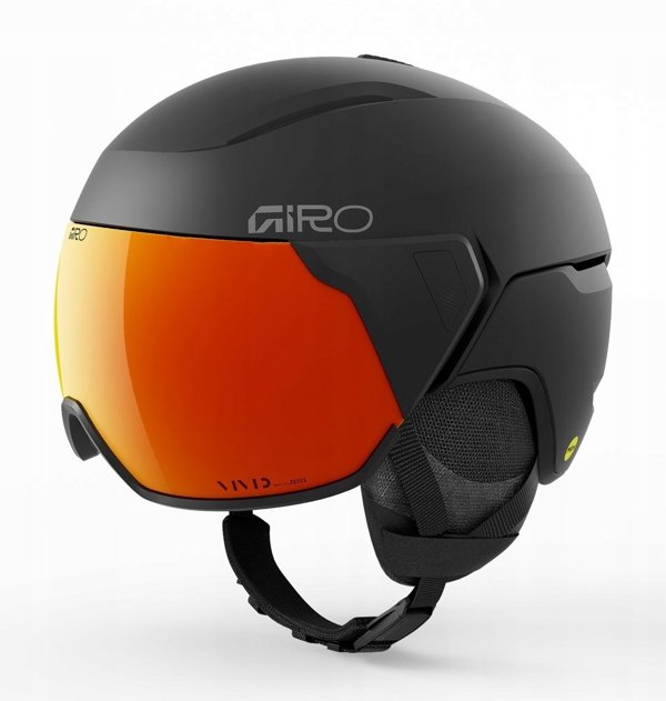 MIVIDA Kask zimowy GIRO ORBIT SPHERICAL matte black / VIVID ember roz. L (59-62.5 cm)