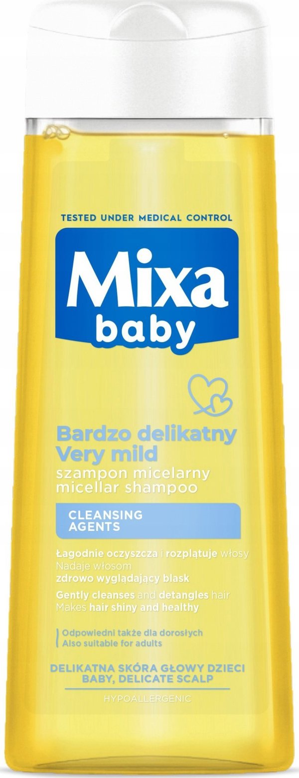 MIXA_Baby Μικκυλιακό Σαμπουάν για μωρά, απαλό σαμπουάν για τα μαλλιά 300ml