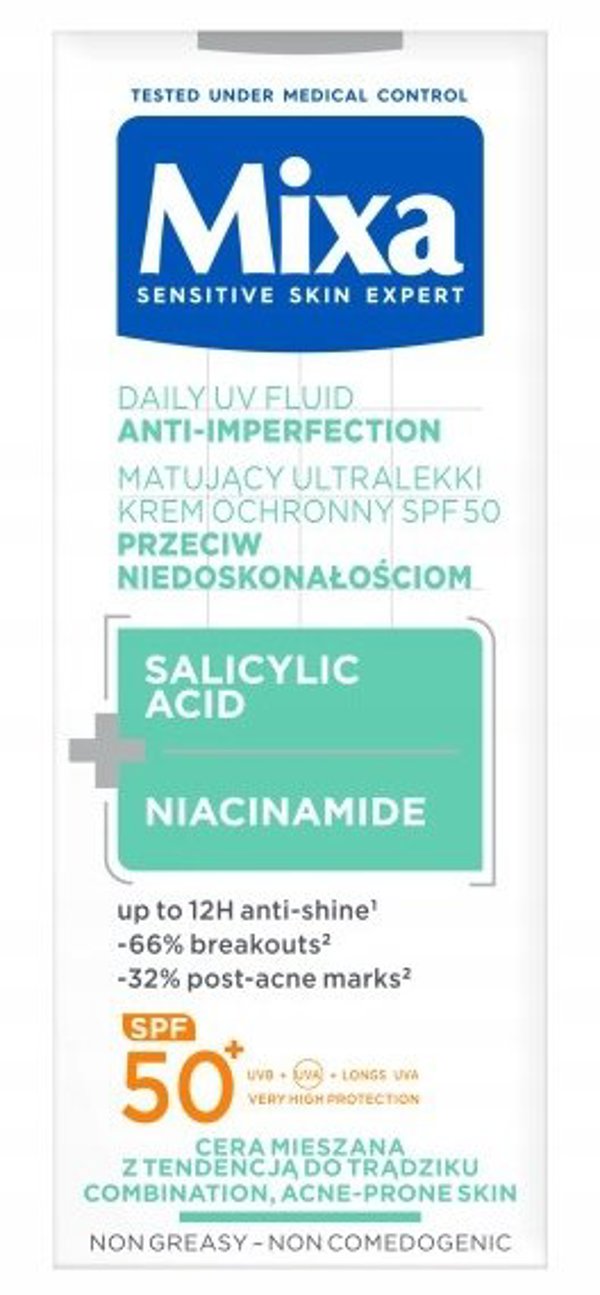 MIXA_UV Fluid ultra lekki fluid ochronny SPF 50+ 40ml