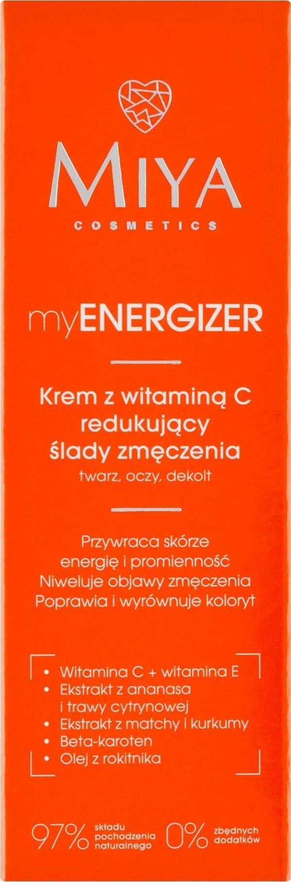 Miya MyEnergizer Κρέμα Προσώπου με Βιταμίνη C για Μείωση Σημαδιών Κόπωσης, 40ml