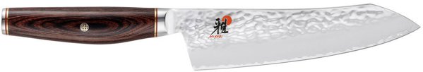 MIYABI 6000 MCT Rocking Santoku 18 cm, Brun, Glatslebet