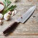 MIYABI 6000 MCT Rocking Santoku 18 cm, Brun, Glatslebet