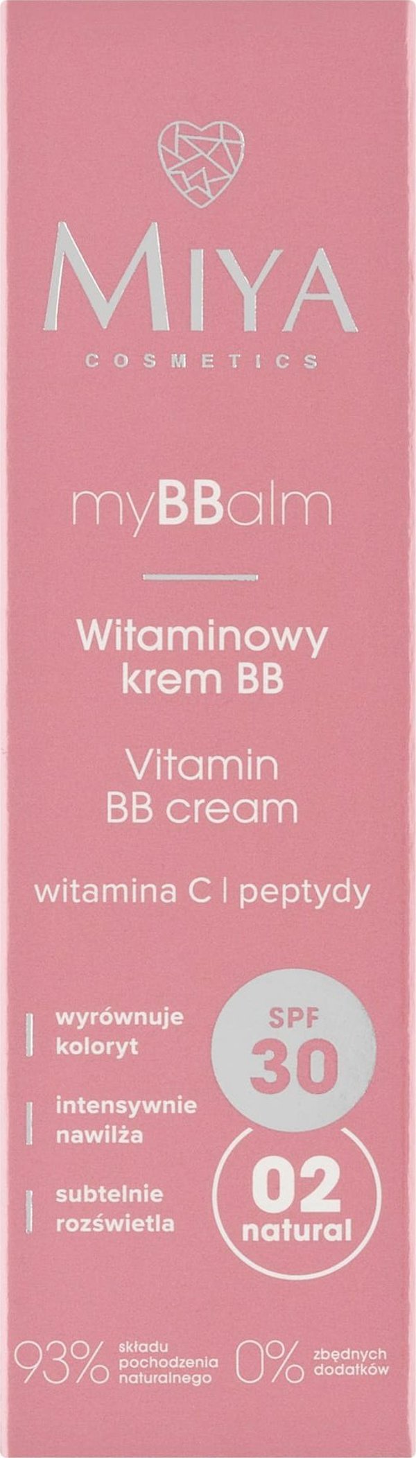 Miya MyBBalm Βιταμινούχα Κρέμα BB με SPF30, Απόχρωση 02, 30ml