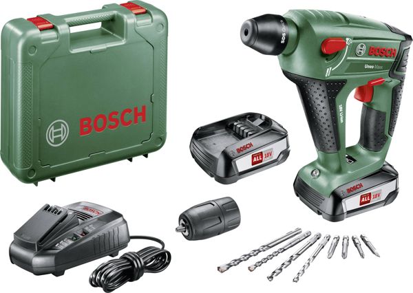 Bosch Uneo Maxx 18V Περιστροφικό Σφυρί Μπαταρίας 3 σε 1 (0603952327) – Για Διάτρηση, Κρούση & Βίδωμα σε Μπετόν, Μέταλλο & Ξύλο