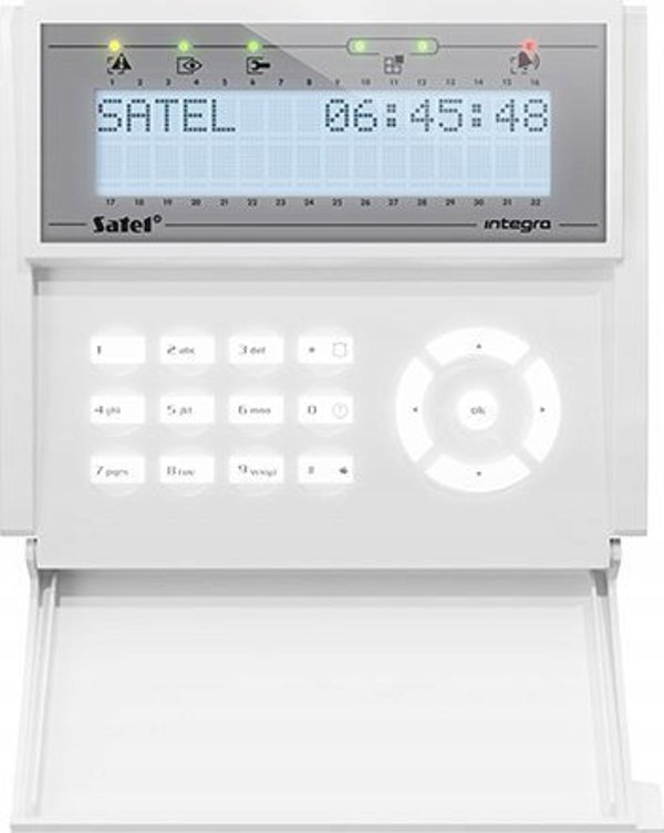 Satel INT-KLCD-W Πληκτρολόγιο Συναγερμού LCD με Λευκό Φωτισμό