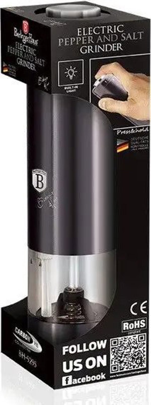 Berlinger Haus ηλεκτρικός μύλος μπαχαρικών BH-9295 CARBON PRO