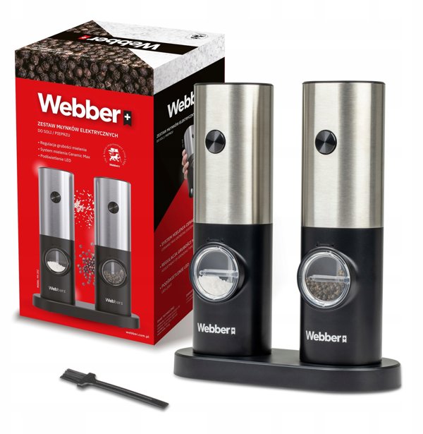 MLYNEK DO PIEPRZU I SOLI ELEKTRYCZNY na BATERIE MLYNEK DO SOLI WEBBER