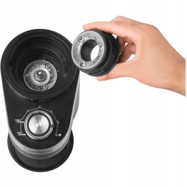 Ηλεκτρικός μύλος καφέ Sencor SCG 5060BK με 30 ρυθμίσεις άλεσης 140W