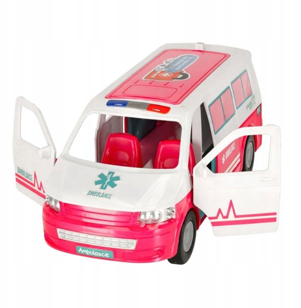 Mobilny Szpital Karetka Ambulans 2W1 Lalka Doktor Akcesoria Medyczne