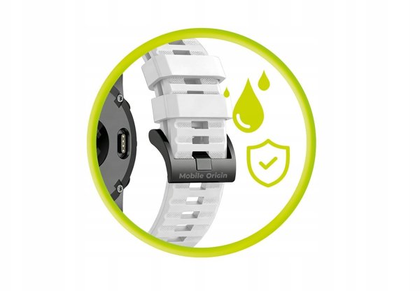 Mobile Origin Easy Strap Silicone Watch 20mm White
