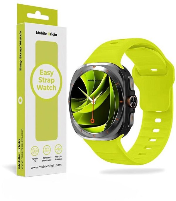 Mobile Origin Easy Strap Silicone Galaxy Watch Ultra 47mm Fluorescence Yellow