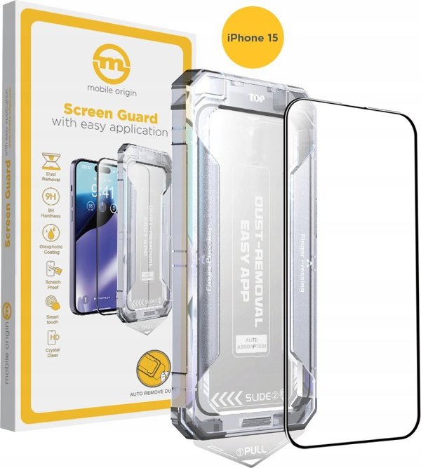 Mobile Origin Szklo ochronne z aplikatorem iPhone 15
