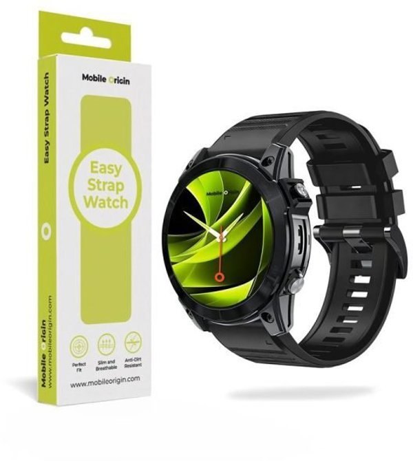 Mobile Origin Easy Strap Silicone Watch 20mm Black