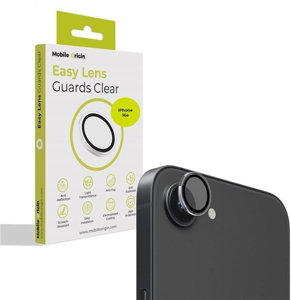 Mobile Origin Easy Lens guards, clear-  iPhone 16e