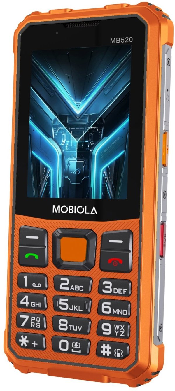 Mobiola MB520 TitanX 4G τηλέφωνο για ηλικιωμένους πορτοκαλί