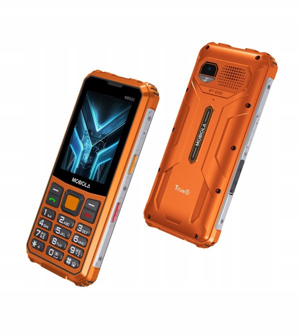 Mobiola MB520 TitanX 4G τηλέφωνο για ηλικιωμένους πορτοκαλί