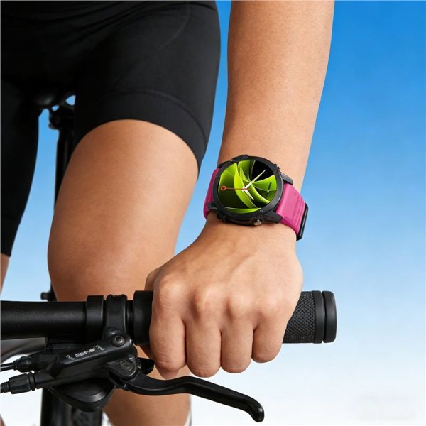 Mobile Origin Easy Strap Silicone Watch 22mm Pink
