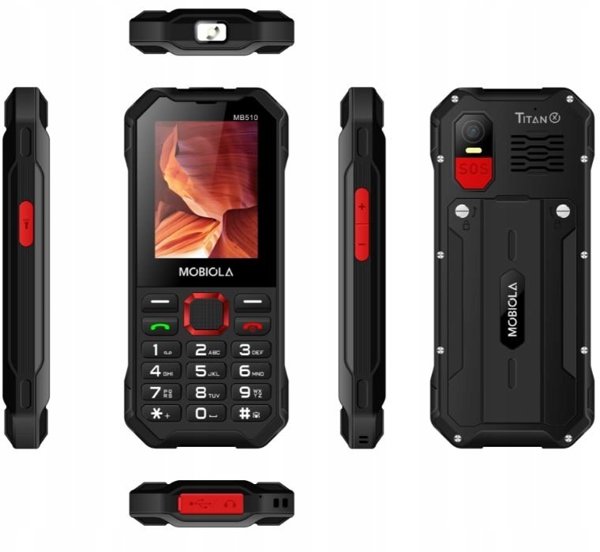 Mobiola telefon dla seniora MB510 TitanX 4G czarny