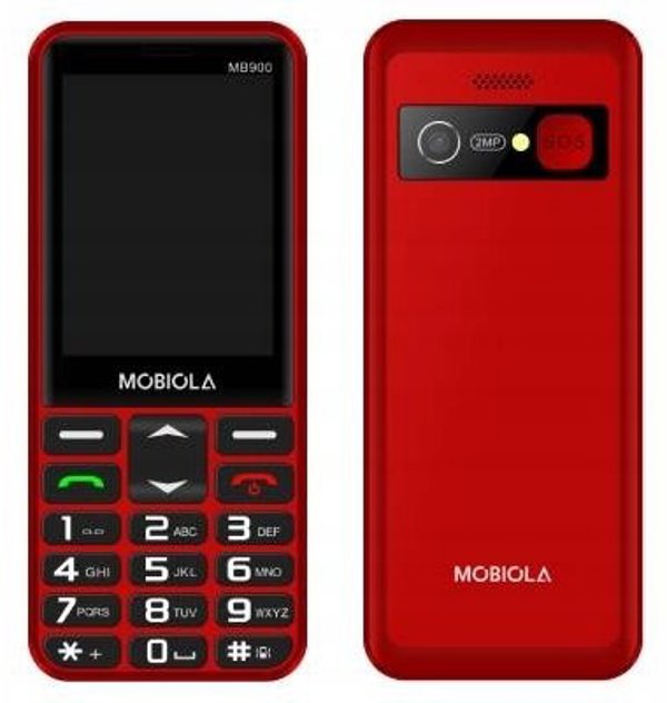 Mobiola telefon dla seniora MB900 4G czerwony 48MB/128MB