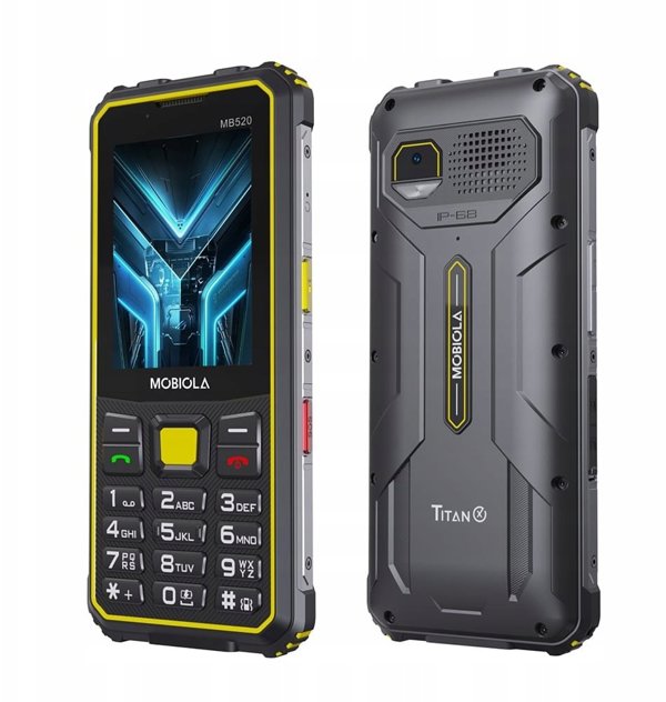 Mobiola telefon dla seniora MB520 TitanX 4G wzmacniany czarny 128GB
