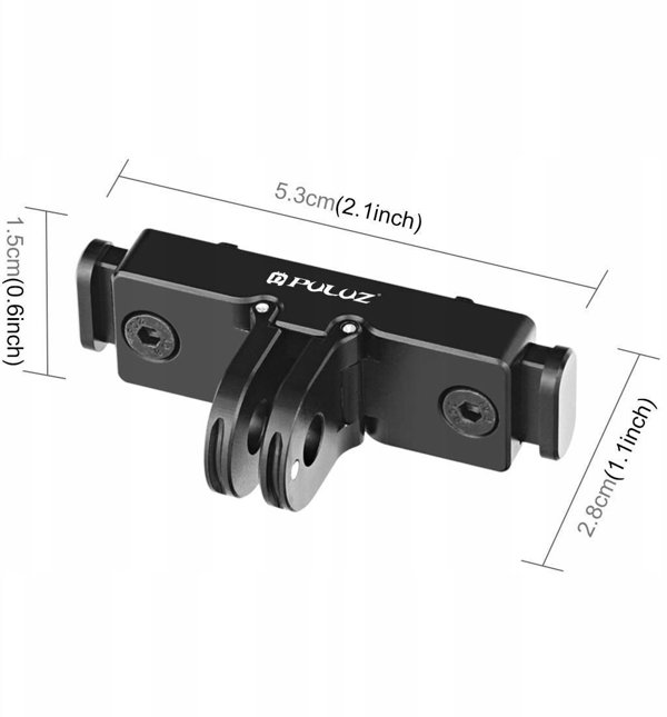 Puluz Βάση Quick Release Clip 1/4" για GoPro & Insta360 X4/X5/Ace Pro - PU769B