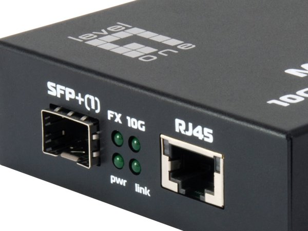 LevelOne GVT-0500 Μετατροπέας Media Converter 10G SFP+ σε 10GBase-T Ethernet, 10000 Mbps