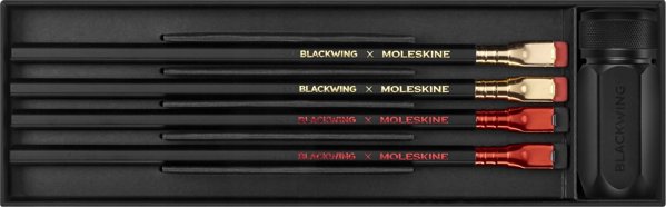 Moleskine Blackwing Σετ Μολύβια και Ξύστρα, Περιορισμένη Έκδοση, 8056999270056