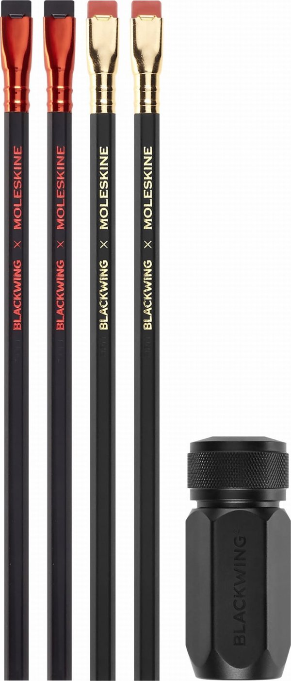 Moleskine Blackwing Σετ Μολύβια και Ξύστρα, Περιορισμένη Έκδοση, 8056999270056