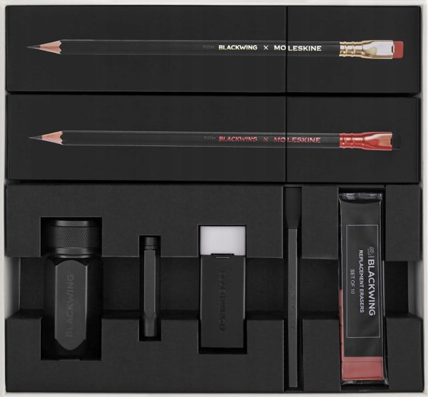 Moleskine Blackwing X Moleskine Σετ Γραφής, Περιορισμένη Έκδοση, Μαύρο