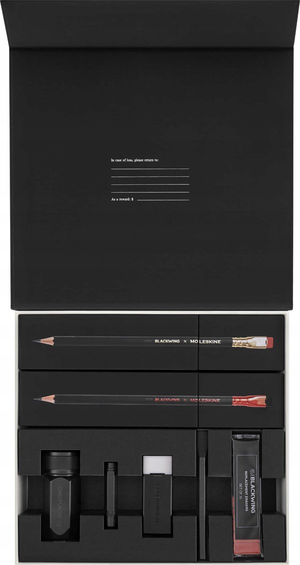 Moleskine Blackwing X Moleskine Σετ Γραφής, Περιορισμένη Έκδοση, Μαύρο