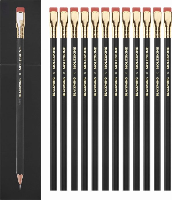Moleskine Σετ 12 Μολύβια Blackwing X Moleskine Σκληρά, Μαύρο Χρώμα
