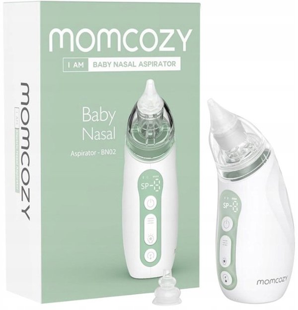 Momcozy BN02 Ηλεκτρική Ρινική Συσκευή Αποσυμφόρησης για Μωρά, Πράσινο