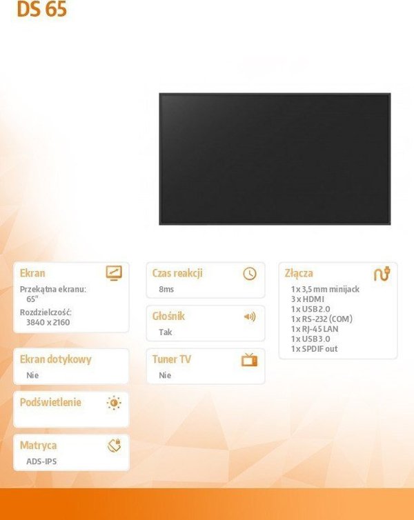 Οθόνη Avtek DS 65' (1TV314)
