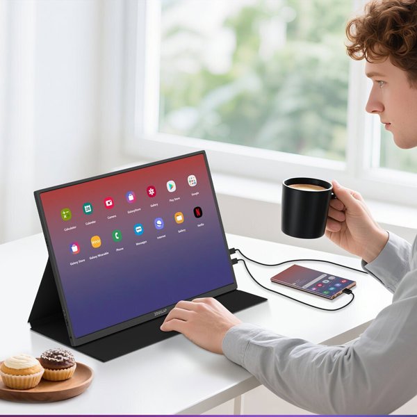 Zeuslap Z16K Φορητή Οθόνη 16", IPS, 2.5K Ανάλυση, USB-C & HDMI