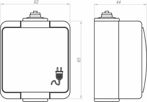 Montis Διακόπτης Σκάλας Επίτοιχος IP44 10A 250V WNT-5S, Ερμητικός για Υγρασία και Σκόνη