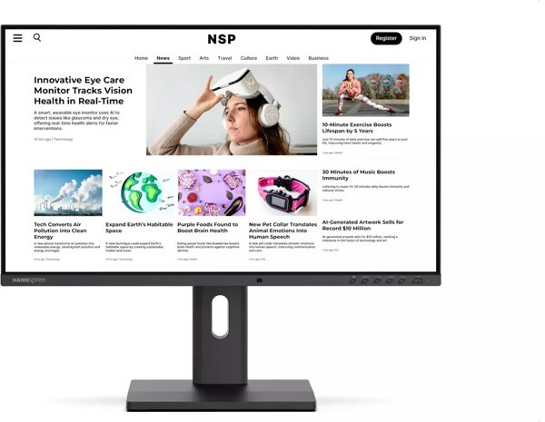 Monitor Hannspree HANNSPREE EB241CJB 60,45cm 23,8cali 1920x1080 16:9 6ms HDMI DP USB (P)
