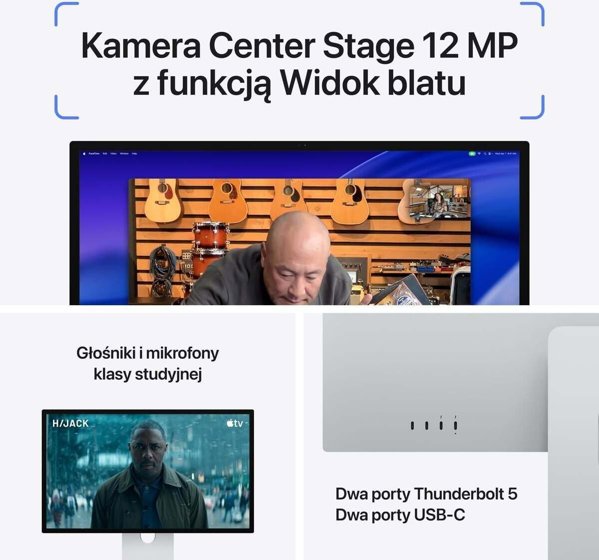 Οθόνη Apple Studio Display XDR - νανοδομημένο γυαλί - βάση με ρύθμιση κλίσης και ύψους (MFEP4RC/A)