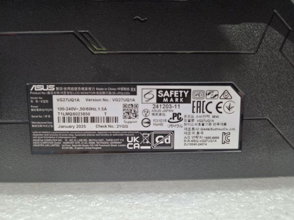 Monitor Asus TUF Gaming VG27UQ1A (90LM0AR0-B01371) [outlet]