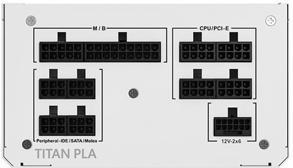 Montech Titan PLA 750W - 80 PLUS & Cybenetics Platinum, modular, PCIe 5.1 - 750 Watt, weiß