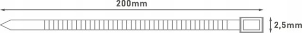 Δεματικά Καλωδίων Montis MT140, 2.5x200mm, Λευκά, 100τμχ