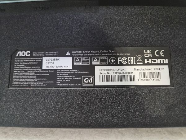 Monitor AOC C27G2E/BK [outlet]