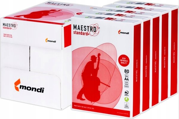 Mondi Papier ksero Mondi Maestro Standard Plus | A4 | 80g | 500 arkuszy | Klasa B