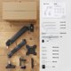 MONITOR ACC DESK MOUNT/13-32" BLACK G45-B ONKRON